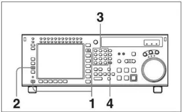 SONY HKSR-5803HQ - Pour prérégler 24F STARTING TC avec les touches numériques - 1