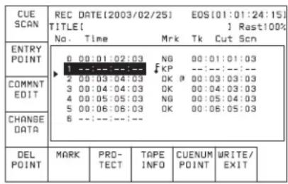SONY HKSR-5802 - Protection contre l'écriture des données de points de repérage - 1