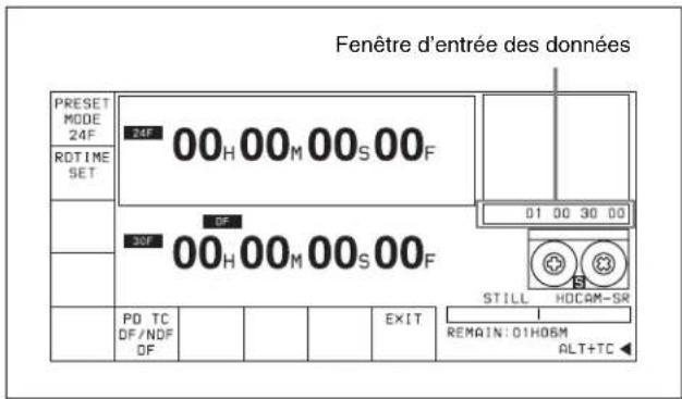 SONY HKSR-5802 - 4-3-8 Préréglage du code temporel Pulldown (PDPSET MENU) (quand la carte HKSR-5001 est installée) - 3
