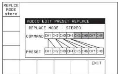 SONY HKSR-5802 - 4-6-5 Sélection du mode de remplacement de commande de montage audio numérique d'un dispositif extérieur (AUDIO EDIT PRESET REPLACE) - 1