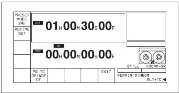 SONY HKSR-5802 - 4-3-8 Préréglage du code temporel Pulldown (PDPSET MENU) (quand la carte HKSR-5001 est installée) - 5