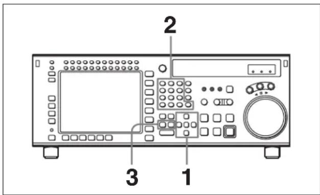 SONY HKSR-5001 - Pour entrer ou modifier une donnée de seuil IN/OUT avec les touches numériques - 1