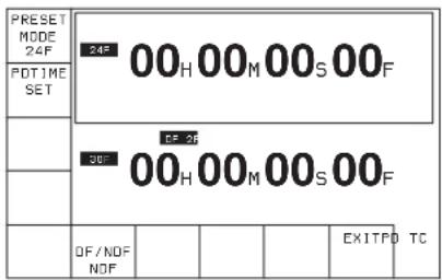SONY HKSR-5001 - 4-3-8 Préréglage du code temporel Pulldown (PDPSET MENU) (quand la carte HKSR-5001 est installée) - 2
