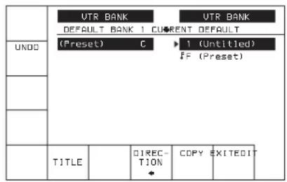SONY HKSR-5001 - 4-1-10 Sauvegarde et rappel des réglages DEFAULT dans une banque - 1