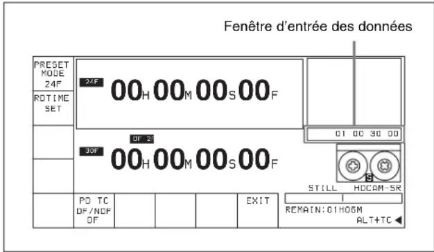 SONY HKSR-5001 - 4-3-8 Préréglage du code temporel Pulldown (PDPSET MENU) (quand la carte HKSR-5001 est installée) - 3