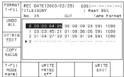 SONY HKSR-5001 - Interdiction des opérations de menu TELE FILE - 4