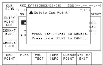 SONY HKSR-5001 - Pour supprimer la ligne ainsi que le code temporel Amenez le curseur sur le code temporel à supprimer avec les touches de curseur. - 1