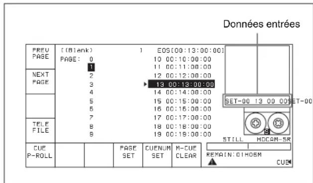 SONY HKSR-5001 - Pour sélectionner le numéro de repérage directement aux touches numériques - 1