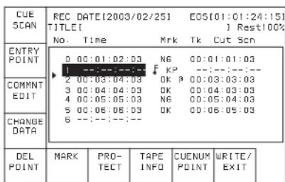 SONY HKSR-5001 - Protection contre l'écriture des données de points de repérage - 1
