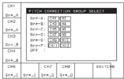 SONY HKSR-5001 - Appuyez sur les touches ALT/F5 (PITCH GROUP). - 1