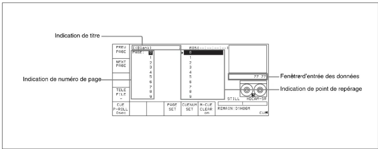 SONY HKSR-5001 - Pour sélectionner l'effacement ou non des données de points de repérage à l'insertion d'une cassette - 1