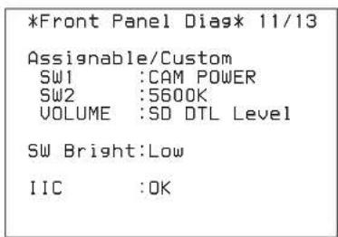 SONY HXCU-TX70 - Diagnostics du panneau avant - 1