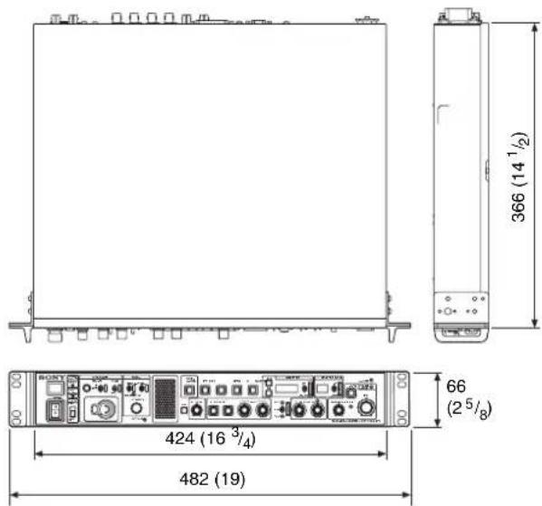 SONY HXCU-D70 - Dimensions - 1