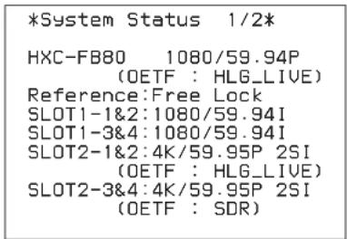 SONY HXCU-FB80 - Remarque - 1