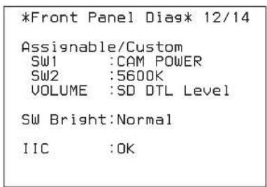 SONY HXCU-FB80 - Diagnostics du panneau avant - 1