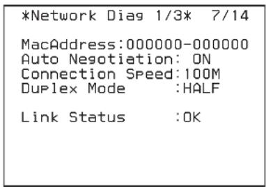 SONY HXCU-FB80 - Diagnostics de réseau - 1