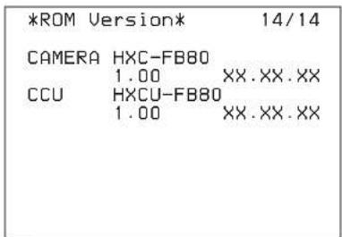 SONY HXCU-FB80 - Informations de version ROM - 1