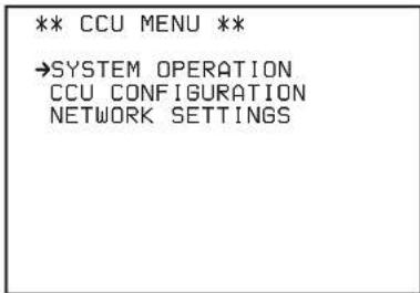 SONY HXCU-FB80 - Pour afficher la page CCU MENU - 1