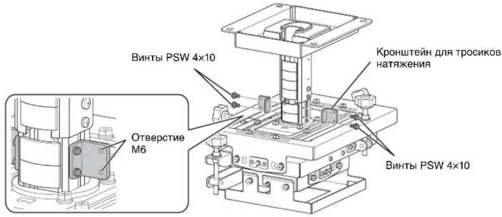 SONY PSS-650 - Присоединение кронштейнов для тросиков натяжения - 1