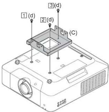 SONY PSS-650 - Fissaggio della staffa di montaggio proiettore - 1