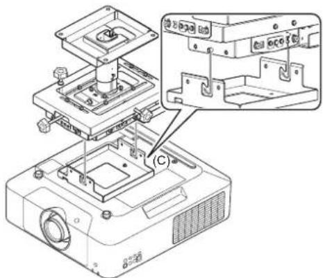 SONY PSS-650 - Attaching the Projector to the Adjustment Bracket - 1
