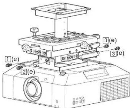 SONY PSS-650 - Attaching the Projector to the Adjustment Bracket - 2
