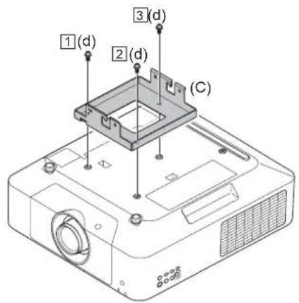 SONY PSS-650 - Fijación del soporte de montaje del proyector - 1