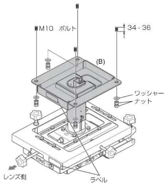 SONY PSS-650 - 天井用マウントブラケットを天井に取り付ける - 1