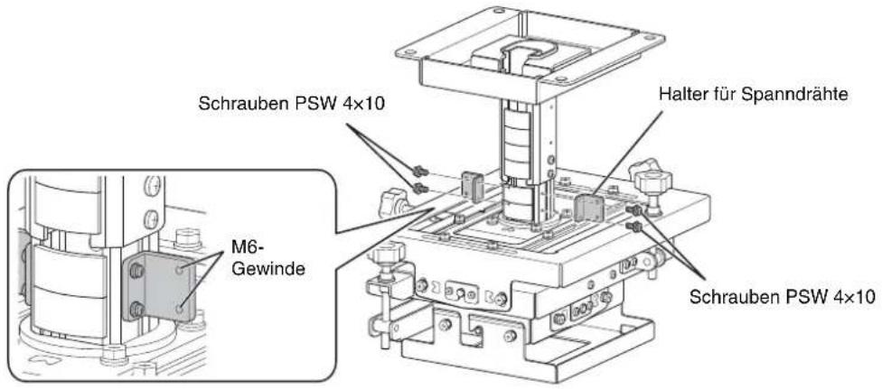 SONY PSS-650 - Befestigen der Halter für Spanndrähte - 1