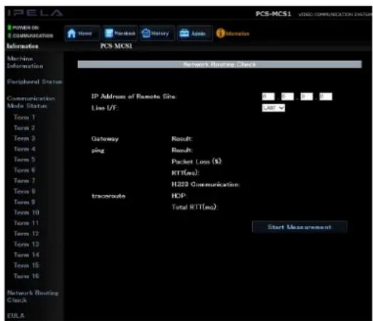SONY PCS-MCS1 - Pour démarrer un contrôle d'acheminement du réseau - 1