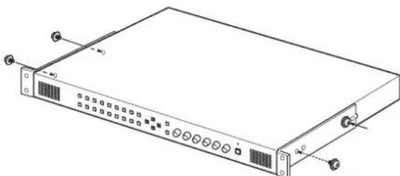 SONY MEU-WX2 - Fixez les supports avec les vis fournies. Les supports peuvent être fixés à deux endroits. - 1