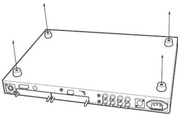 SONY MEU-WX2 - Déposez les quatre pieds de la base de l'appareil. - 1