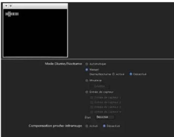 SONY SNC-EP521 - Onglet Diurne/Nocturne - 1