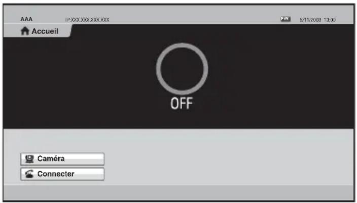 AAA IP:XXX.XXX.XXX.XXX Accueil OFF Caméra Connector