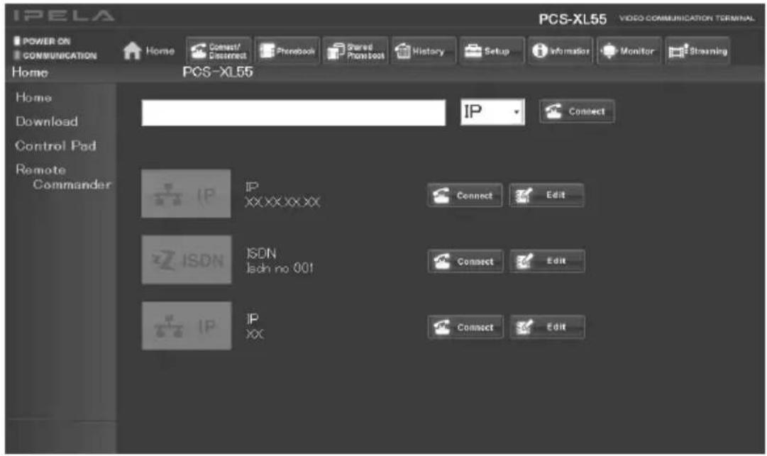 SONY PCS-XL55 - Comment utiliser le menu [Home] - 1