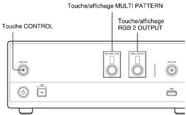 Touche CONTROL Touche/affichage MULTI PATTERN Touche/affichage RGB 2 OUTPUT CONTROL MULTI PATTERN RGB 2 OUTPUT CAPITUM USB