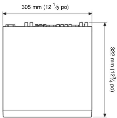 305 mm (12 1/8 po) 322 mm (12 3/4 po)