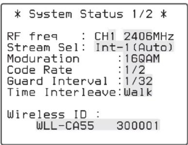SONY WLL-RX55 - Pages 2 et 3 : États du système - 1