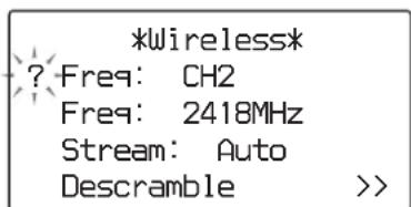 SONY WLL-RX55 - Faites pivoter la molette MENU pour afficher la valeur désirée. - 1