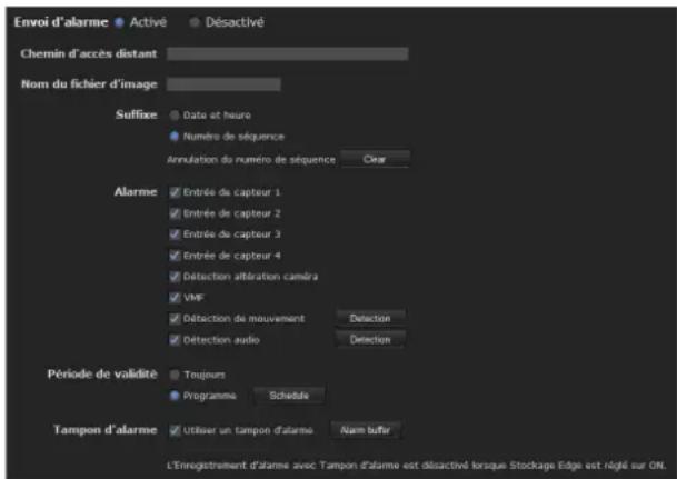 SONY SNT-EX104 - Menu Declencheur - 1