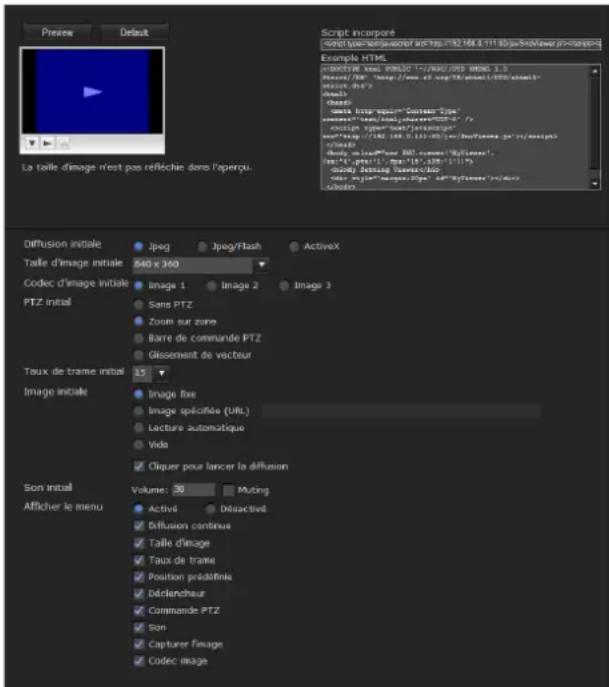 SONY SNT-EX104 - Onglet Sortie HTML - 1