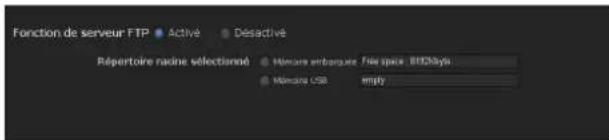 SONY SNT-EX104 - Téléchargement des images du système — Menu Serveur FTP - 1