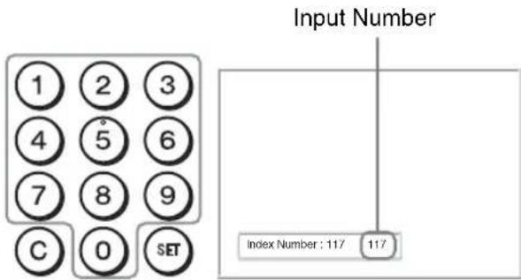 SONY FWD-32LX2F - Input the "Index Number" of the display you want to operate using the 0 - 9 buttons on the remote control. - 1