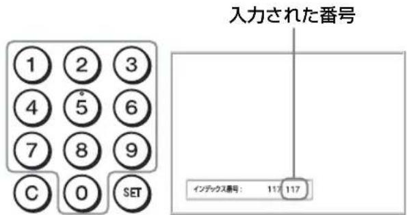 SONY FWD-32LX2F - 2リモコンの 0 から 9 のボタンで、操作したいディスプレイの「インデックス番号」を入力する。 - 1