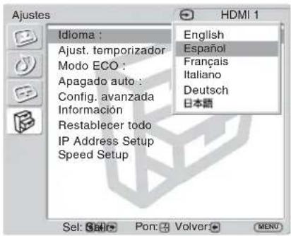 SONY FWD-32LX2F - Ajustes de Ajustes - 1