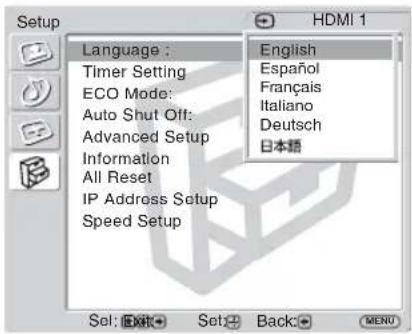 SONY FWD-32LX2F - Setup Settings - 1