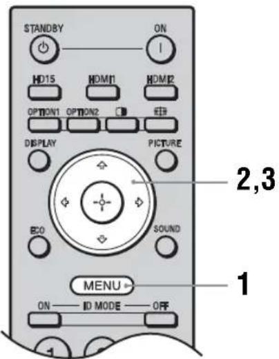 SONY FWD-32LX2F - Descripción general de los menús - 1