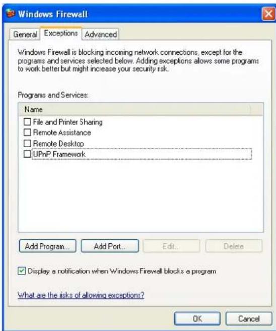 SONY SNC-RX530P - Configuration de Windows Firewall - 2