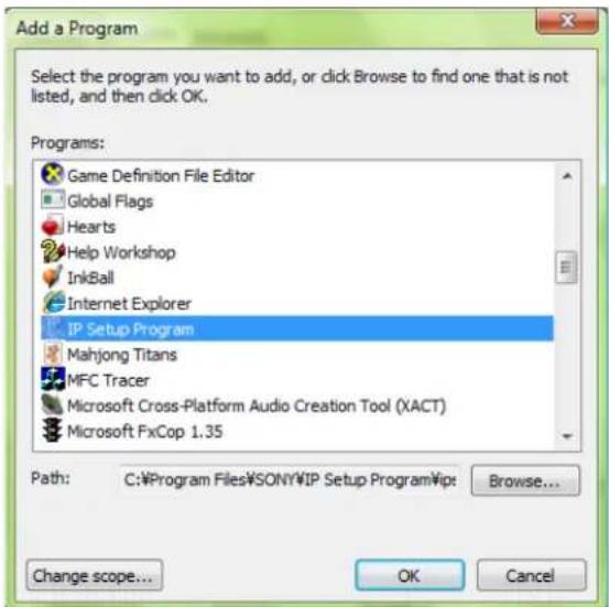 SONY SNC-RX530P - Configuration de Windows Firewall - 2