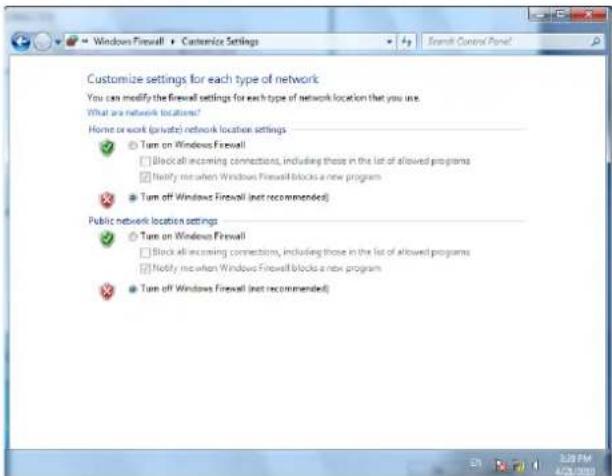 SONY SNC-RX530P - Pour désactiver Windows Firewall - 2
